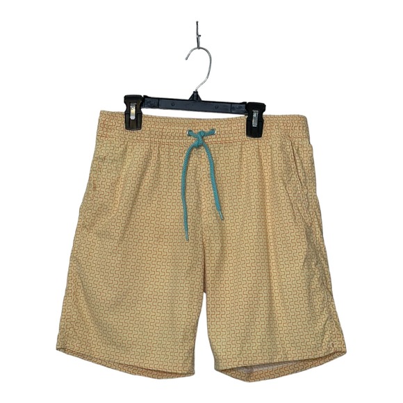 J. Crew men yellow orange print swim trunks size small - Picture 4 of 6